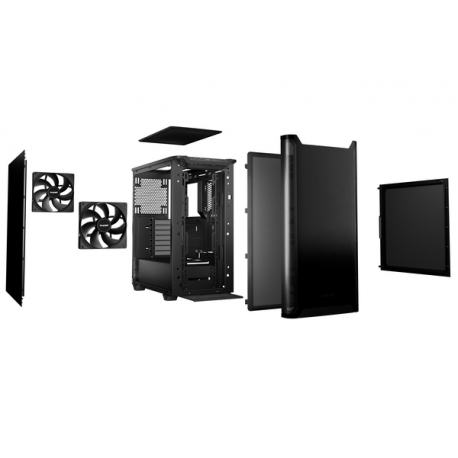be quiet! Pure Base 501 - Midi-tower - ATX - no power supply (ATX / PS/2) - black - USB/Audio - 6