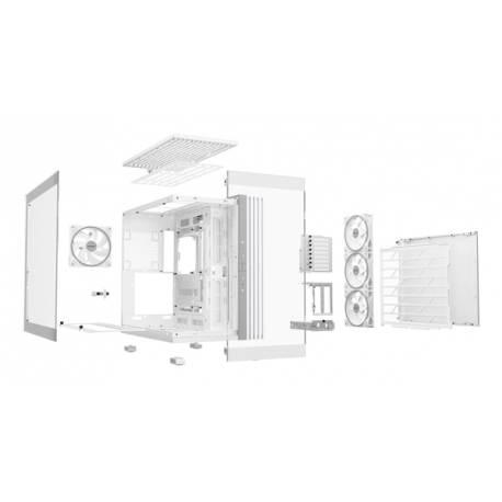 be quiet! Light Base 900 DX - FT - extended ATX - windowed side panel (glass) - no power supply (ATX / PS/2) - white - USB/Audio - 8