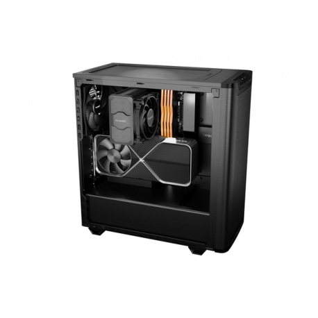 be quiet! Pure Base 501 Airflow Window - Midi-tower - ATX - windowed side panel (tempered glass) - no power supply (ATX / PS/2) - black - USB/Audio - 9