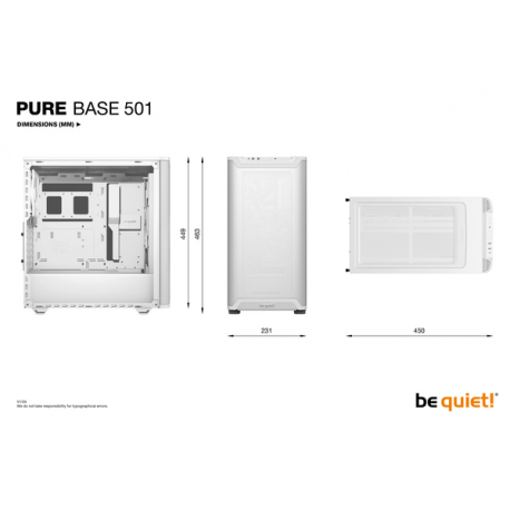 BE QUIET PURE BASE 501 Airflow Window White   