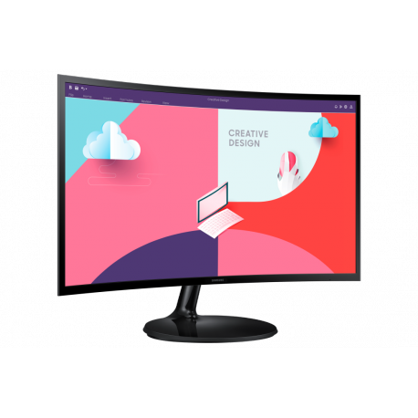 Samsung S27C364EAU - S36C Series - LED monitor - curved - 27" - 1920 x 1080 Full HD (1080p) @ 75 Hz - VA - 250 cd / m² - 3000:1 - 4 ms - HDMI, VGA - black - 6