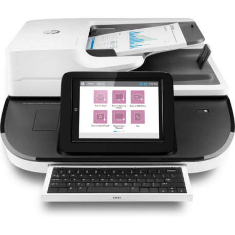 HP Digital Sender Flow 8500 fn2 - Document scanner - flatbed: CCD / ADF: CIS - Duplex - 216 x 864 mm - 600 dpi - up to 100 ppm (mono) / up to 100 ppm (colour) - ADF (150 sheets) - up to 10000 scans per day - USB 2.0, Gigabit LAN, USB 2.0 (Host) - 9