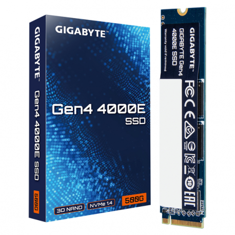 Gigabyte Gen4 4000E - SSD - 500 GB - internal - M.2 2280 - PCIe 4.0 x4 (NVMe) - 2
