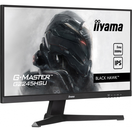 iiyama G-MASTER Black Hawk G2245HSU-B2 - LED monitor - 22" (21.5" viewable) - 1920 x 1080 Full HD (1080p) @ 100 Hz - IPS - 300 cd/m² - 1000:1 - 1 ms - HDMI, DisplayPort - speakers - matte black - 2