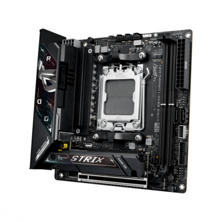 ASUS ROG STRIX B850-I GAMING WIFI - Motherboard - mini ITX - Socket AM5 - AMD B850 Chipset - USB-C 3.2 Gen 2x2, USB-C 3.2 Gen2, USB 3.2 Gen 2, USB 3.2 Gen 1 - 2.5 Gigabit LAN, Wi-Fi 7, Bluetooth - onboard graphics (CPU required) - HD Audio (8-channel) - 3