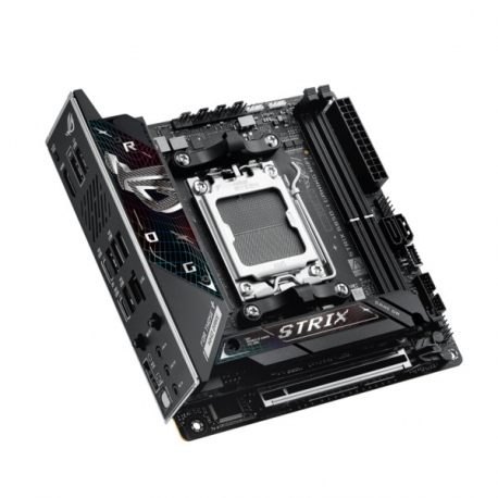 ASUS ROG STRIX B850-I GAMING WIFI - Motherboard - mini ITX - Socket AM5 - AMD B850 Chipset - USB-C 3.2 Gen 2x2, USB-C 3.2 Gen2, USB 3.2 Gen 2, USB 3.2 Gen 1 - 2.5 Gigabit LAN, Wi-Fi 7, Bluetooth - onboard graphics (CPU required) - HD Audio (8-channel) - 5