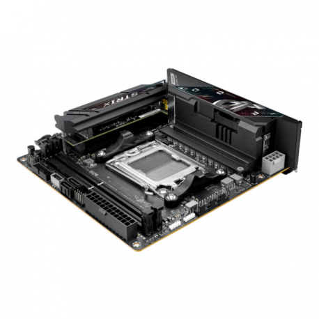 ASUS ROG STRIX B850-I GAMING WIFI - Motherboard - mini ITX - Socket AM5 - AMD B850 Chipset - USB-C 3.2 Gen 2x2, USB-C 3.2 Gen2, USB 3.2 Gen 2, USB 3.2 Gen 1 - 2.5 Gigabit LAN, Wi-Fi 7, Bluetooth - onboard graphics (CPU required) - HD Audio (8-channel) - 6