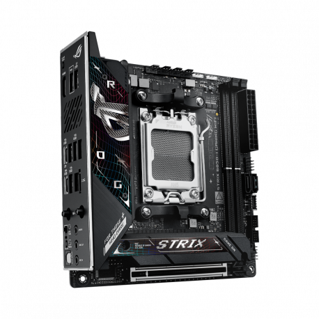 ASUS ROG STRIX B850-I GAMING WIFI - Motherboard - mini ITX - Socket AM5 - AMD B850 Chipset - USB-C 3.2 Gen 2x2, USB-C 3.2 Gen2, USB 3.2 Gen 2, USB 3.2 Gen 1 - 2.5 Gigabit LAN, Wi-Fi 7, Bluetooth - onboard graphics (CPU required) - HD Audio (8-channel) - 9