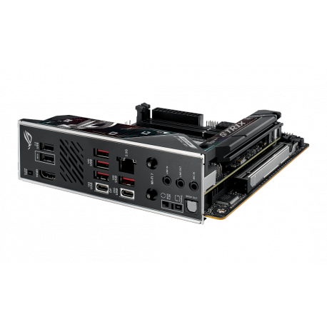 ASUS ROG STRIX B850-I GAMING WIFI - Motherboard - mini ITX - Socket AM5 - AMD B850 Chipset - USB-C 3.2 Gen 2x2, USB-C 3.2 Gen2, USB 3.2 Gen 2, USB 3.2 Gen 1 - 2.5 Gigabit LAN, Wi-Fi 7, Bluetooth - onboard graphics (CPU required) - HD Audio (8-channel) - 14