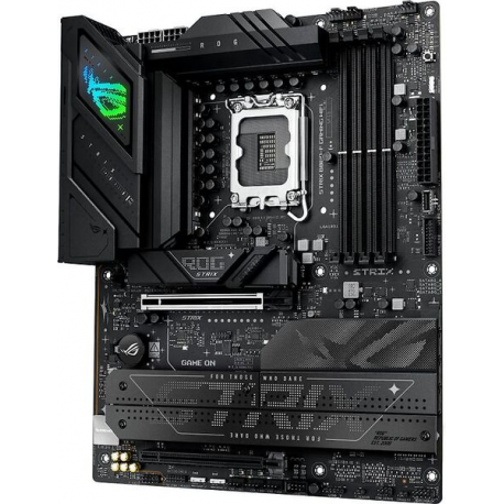 ASUS ROG STRIX B860-F GAMING WIFI - Motherboard - ATX - LGA1851 Socket - B860 Chipset - USB4, USB 3.2 Gen 2, USB-C 3.2 Gen 2x2, USB 3.2 Gen 1 - Wi-Fi 7, 2.5 Gigabit LAN, Bluetooth - onboard graphics (CPU required) - HD Audio (8-channel) - 1