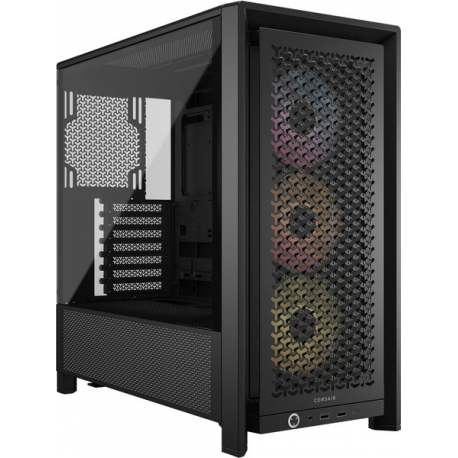 CORSAIR FRAME 4000D RS ARGB - Midi-tower gaming - extended ATX - windowed side panel (tempered glass) - no power supply (ATX) - black - USB/Audio - 0