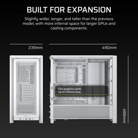 CORSAIR FRAME 4000D RS Mid-Tower White