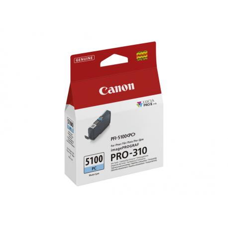 Canon PFI-5100 PC - 14.4 ml - photo cyan - original - hanging box - ink tank - for imagePROGRAF PRO-310 - 1