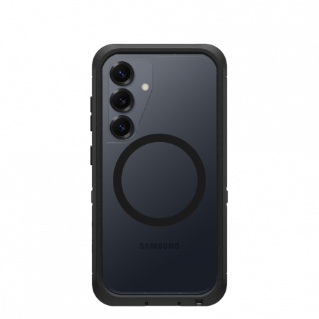 OtterBox Defender Series XT - Back cover for mobile phone - rugged - with magnets - plastic - dark side (clear / black) - for Samsung Galaxy S25 - 0