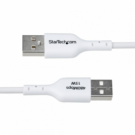 StarTech.com 3ft (1m) White USB-A to USB-C Charging Cable / Cord, M / M - USB cable - USB (M) to 24 pin USB-C (M) - USB 2.0 - 3 A - 1 m - charge and sync, halogen-free, passive, USB Fast Charge (15W) - white - 3