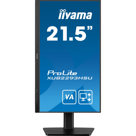 iiyama ProLite XUB2293HSU-B7 - LED monitor - 21.5" - 1920 x 1080 Full HD (1080p) @ 100 Hz - IPS - 300 cd/m² - 1000:1 - 1 ms - HDMI, DisplayPort - speakers - matte, black - 1