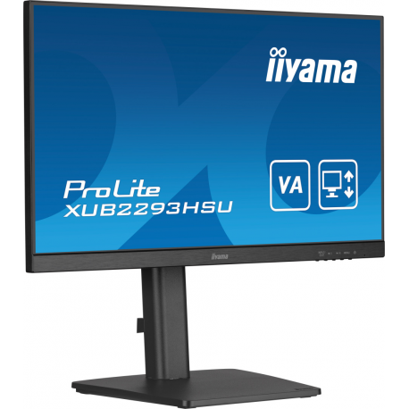 iiyama ProLite XUB2293HSU-B7 - LED monitor - 21.5" - 1920 x 1080 Full HD (1080p) @ 100 Hz - IPS - 300 cd/m² - 1000:1 - 1 ms - HDMI, DisplayPort - speakers - matte, black - 3