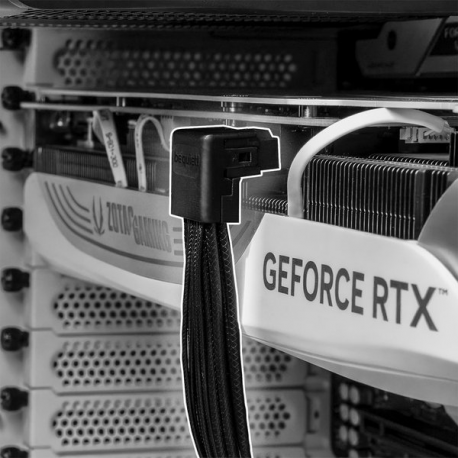 be quiet! - Power cable - 12VHPWR (M) to 12VHPWR (M) angled - 70 cm - reversed - black - 3