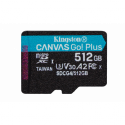 Kingston Canvas Go! Plus - Flash memory card - 512 GB - A2  /  Video Class V30  /  UHS-I U3  /  Class10 - microSDXC UHS-I
