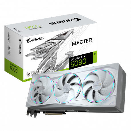 AORUS GeForce RTX 5090 MASTER ICE 32G - OC Edition - graphics card - GeForce RTX 5090 - 32 GB GDDR7 - PCI Express 5.0 - 3 x DisplayPort, HDMI - 0