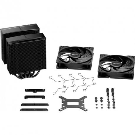 be quiet! Pure Rock Pro 3 - Processor cooler - (for: LGA1150, LGA1151, LGA1155, LGA1200, LGA1700, LGA1851, AM4, AM5) - copper base and nickel plated aluminium fins - 120 mm - black - 5