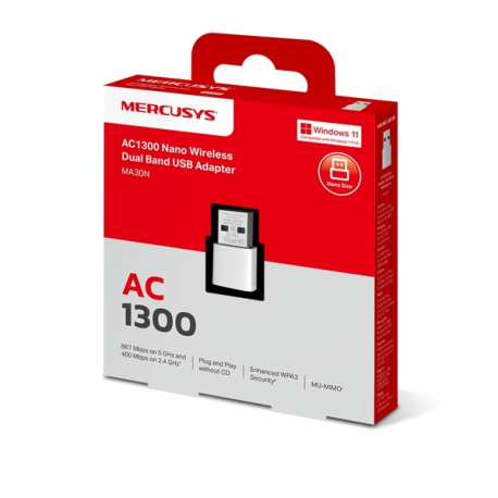 Mercusys MA30N V1 - Network adapter - USB 2.0 - Wi-Fi 5 - 7