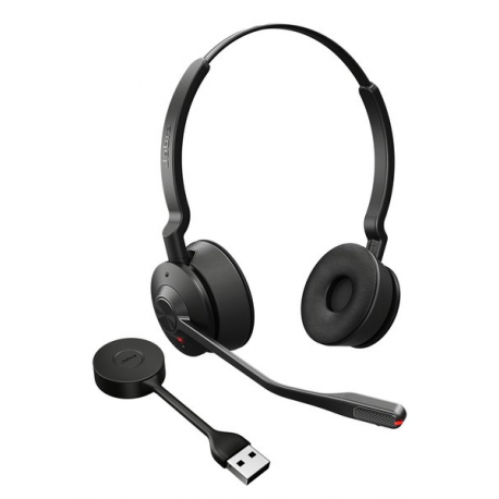 Jabra Engage 55 SE Stereo - Headset - on-ear - DECT - wireless - USB-A via DECT adapter - UC certified - 0