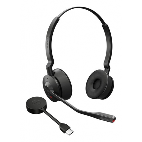 Jabra Engage 55 SE Stereo - Headset - on-ear - DECT - wireless - USB-C via DECT adapter - UC certified - 4