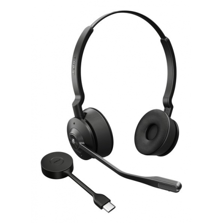 Jabra Engage 55 SE Stereo - Headset - on-ear - DECT - wireless - USB-C via DECT adapter - UC certified - 4