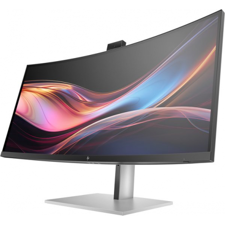 HP 734pm - Series 7 Pro - LED monitor - curved - 34" - 3440 x 1440 WQHD @ 120 Hz - IPS Black - 400 cd/m² - 2000:1 - DisplayHDR 400 - 5 ms - Thunderbolt 4, HDMI, DisplayPort, USB-C - speakers - black, silver - 2