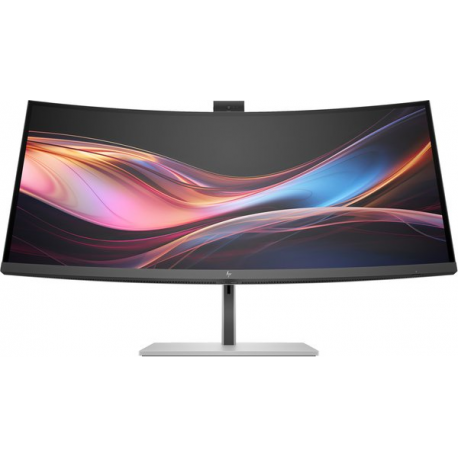 HP 734pm - Series 7 Pro - LED monitor - curved - 34" - 3440 x 1440 WQHD @ 120 Hz - IPS Black - 400 cd/m² - 2000:1 - DisplayHDR 400 - 5 ms - Thunderbolt 4, HDMI, DisplayPort, USB-C - speakers - black, silver - 11