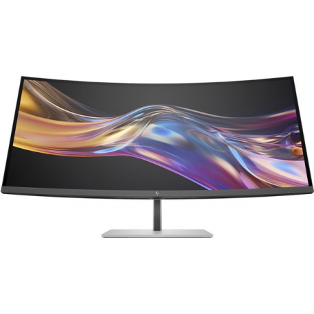 HP 738pu - Series 7 Pro - LED monitor - curved - 38" (37.52" viewable) - 3840 x 1600 WQHD+ @ 60 Hz - IPS Black - 400 cd/m² - 2000:1 - DisplayHDR 400 - 5 ms - Thunderbolt 4, HDMI, DisplayPort, USB-C - speakers - black, silver - 0