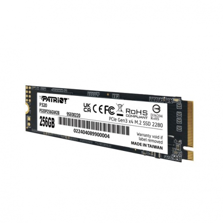 Patriot P320 - SSD - 256 GB - internal - M.2 2280 - PCIe 3.0 x4 (NVMe) - 3