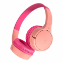 Belkin SoundForm Mini - Headphones with mic - on-ear - Bluetooth - wireless, wired - 3.5 mm jack - pink