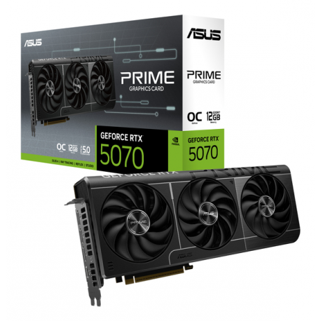 ASUS PRIME GeForce RTX 5070 12GB - OC Edition - graphics card - GeForce RTX 5070 - 12 GB GDDR7 - PCI Express 5.0 - 3 x DisplayPort, HDMI - 8