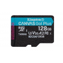 Kingston Canvas Go! Plus - Flash memory card - 128 GB - A2  /  Video Class V30  /  UHS-I U3  /  Class10 - microSDXC UHS-I