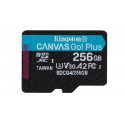 Kingston Canvas Go! Plus - Flash memory card - 256 GB - A2  /  Video Class V30  /  UHS-I U3  /  Class10 - microSDXC UHS-I