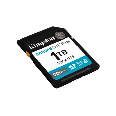 Kingston Canvas Go! Plus - Flash memory card - 1 TB - Video Class V30 / UHS-I U3 / Class10 - SDXC UHS-I - 4