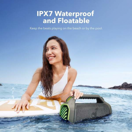Soundcore Boom 2 Plus - Speaker - for portable use - wireless - Bluetooth - App-controlled - 100 Watt - 2-way - adventure green - 5