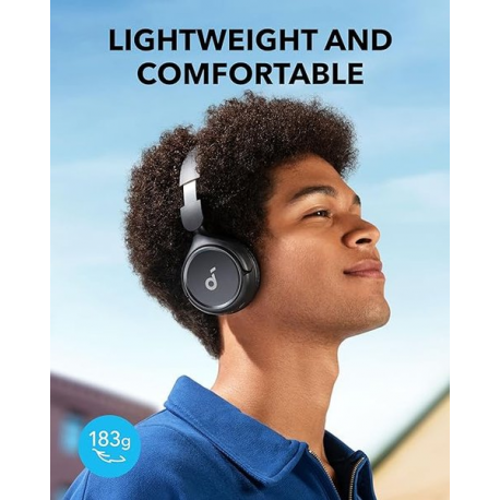 Soundcore H30i - Headphones with mic - on-ear - Bluetooth - wireless, wired - 3.5 mm jack - black - 4