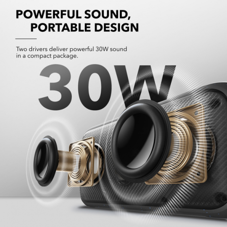 Soundcore Motion 300 - Speaker - for portable use - wireless - Bluetooth - App-controlled - 30 Watt - mirage black - 2