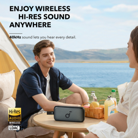 Soundcore Motion 300 - Speaker - for portable use - wireless - Bluetooth - App-controlled - 30 Watt - mirage black - 3
