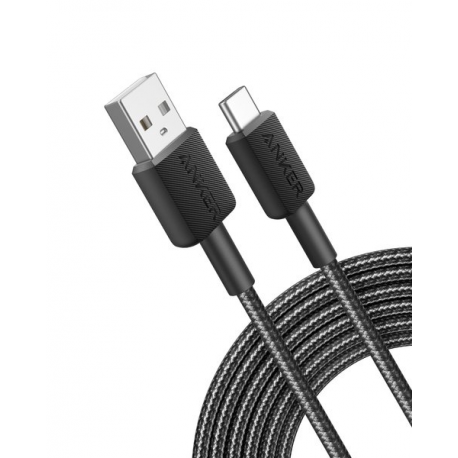Anker 322 - USB cable - 24 pin USB-C (M) to USB (M) - 5 V - 3 A - 90 cm - USB Fast Charge (15W) - black - 4