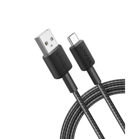 Anker 322 - USB cable - 24 pin USB-C (M) to USB (M) - 5 V - 3 A - 90 cm - USB Fast Charge (15W) - black - 5