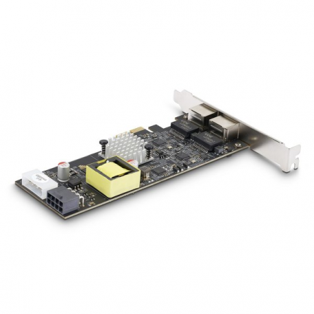 StarTech.com 2-Port 2.5Gbps PoE Network Card, Intel I225-V, 802.3af/at - Network adapter - PCIe 2.0 x2 - 10M/100M/1G/2.5 Gigabit Ethernet x 2 - black - 2