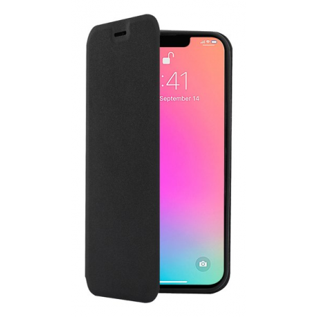 Screenor Clever - Flip cover for mobile phone - MagSafe compatibility - eco-leather, thermoplastic polyurethane (TPU) - black - for Apple iPhone 16e - 0