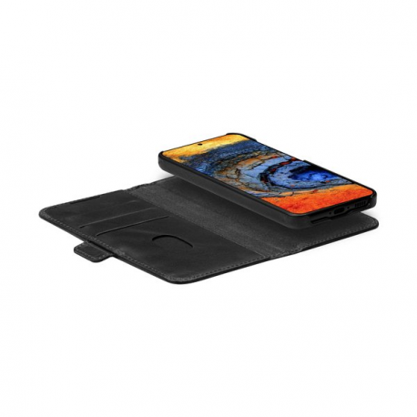 dbramante1928 Lynge - Flip cover for mobile phone - full-grain leather - black - for Samsung Galaxy S25 - 2