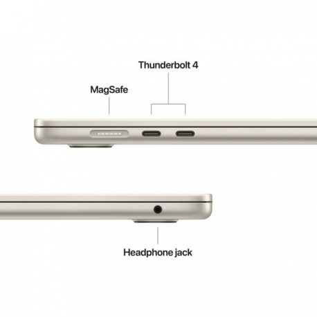 Apple MacBook Air - M4 - Apple M4 10-core - 16 GB RAM - 512 GB SSD - 15.3" IPS 2880 x 1864 (WQXGA+) - Wi-Fi 6E, Bluetooth - starlight - kbd: Swedish / Finnish - 6