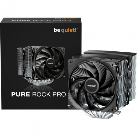 be quiet! Pure Rock Pro 3 - Processor cooler - (for: LGA1150, LGA1151, LGA1155, LGA1200, LGA1700, LGA1851, AM4, AM5) - copper base and nickel plated aluminium fins - 120 mm - silver - 4