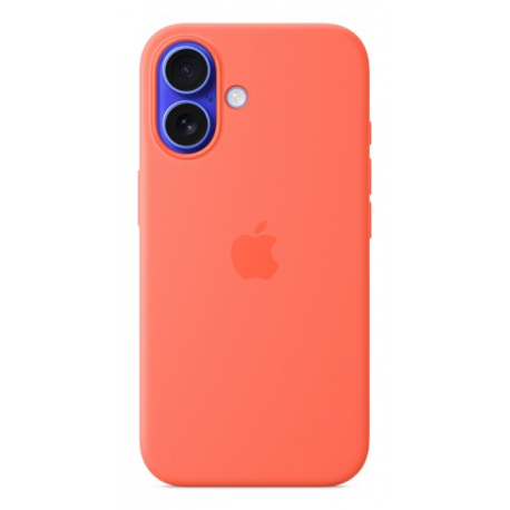 Apple - Back cover for mobile phone - MagSafe compatibility - silicone - tangerine - for iPhone 16 - 2